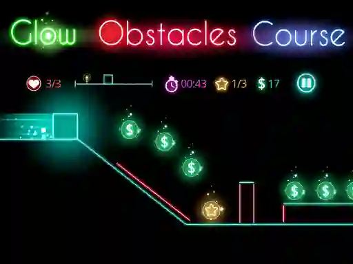 Leikur Glow obstacle course á netinu