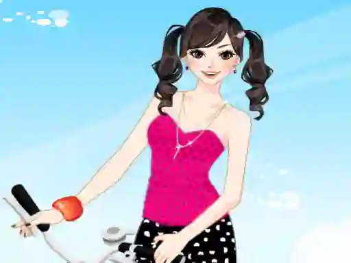 Leikur Bicycle Girl Dressup á netinu