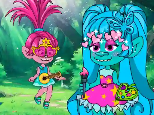 Leikur Chibi Troll Fashion Maker á netinu