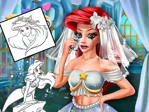 Leikur Coloring Book for Ariel Mermaid á netinu