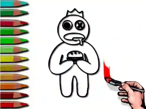 Leikur Rainbow Friends Coloring Book á netinu