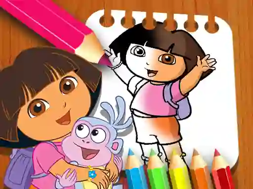 Leikur Dora the Explorer the Coloring Book á netinu