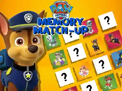 Leikur Paw Patrol Memory Match Up á netinu