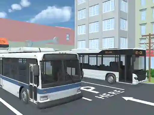 Leikur City Bus Parking Challenge Simulator 3D á netinu