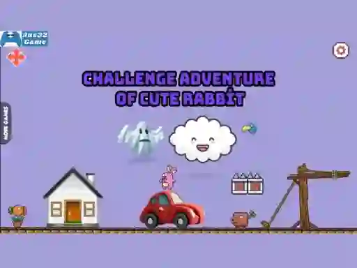 Leikur Challenge adventure of cute rabbit á netinu