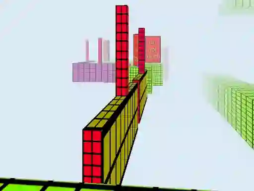 Leikur Bloxy Block Parkour á netinu