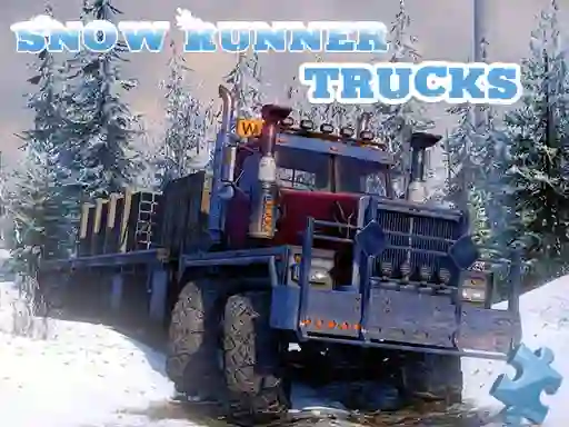 Leikur Snow Runner Trucks Jigsaw á netinu
