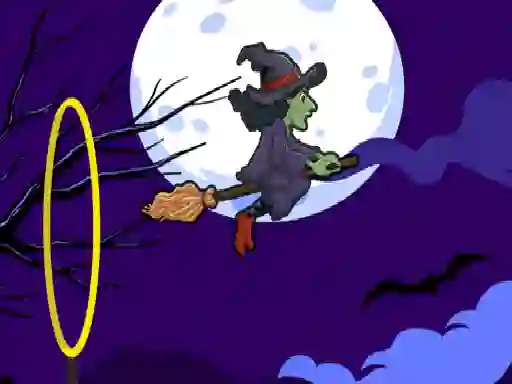 Leikur Flying witch halloween á netinu