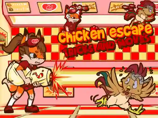 Leikur Chicken Escape Tricks and moves á netinu