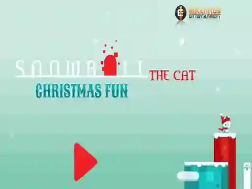 Leikur Snowball The Cat Christmas Fun á netinu