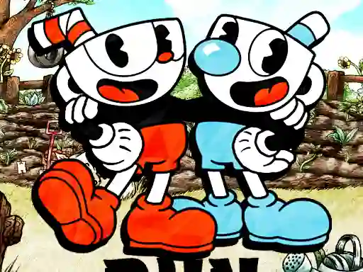 Leikur Cuphead Run version á netinu