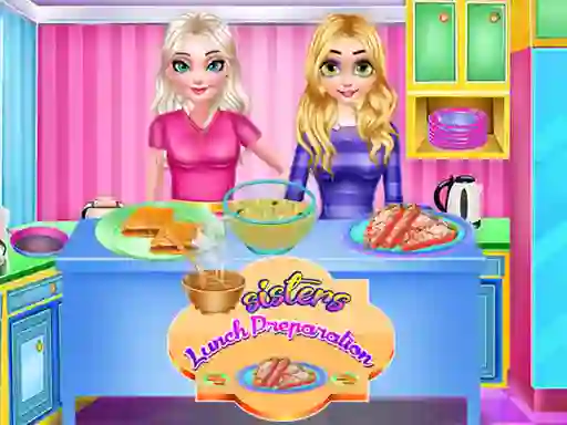 Leikur Sisters Lunch Preparation á netinu