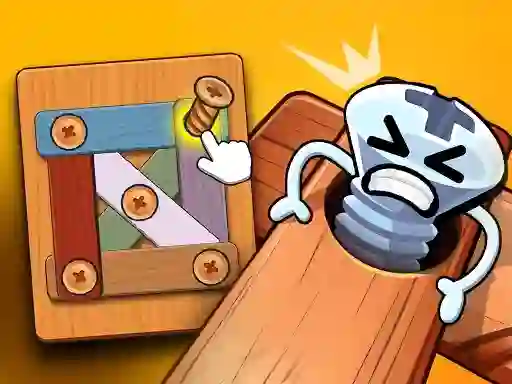 Leikur Wood Bolts Nuts Screw Pin Puzzle á netinu