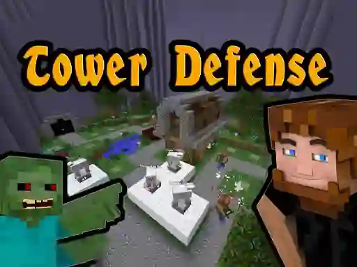 Leikur Minecraft Tower Defense á netinu