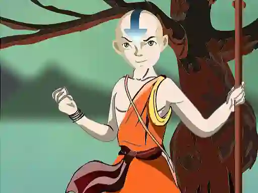 Leikur Avatar Aang DressUp á netinu