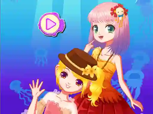Leikur Mermaid Princess Dress Up Salon á netinu