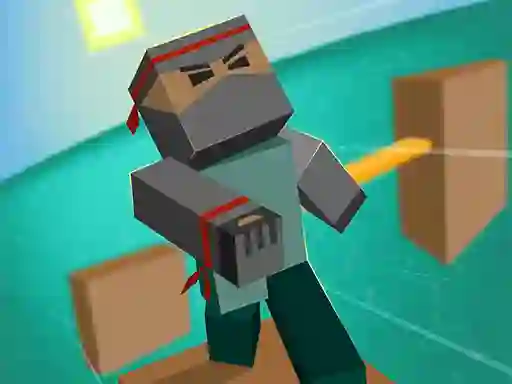 Leikur Blocky Parkour Ninja á netinu