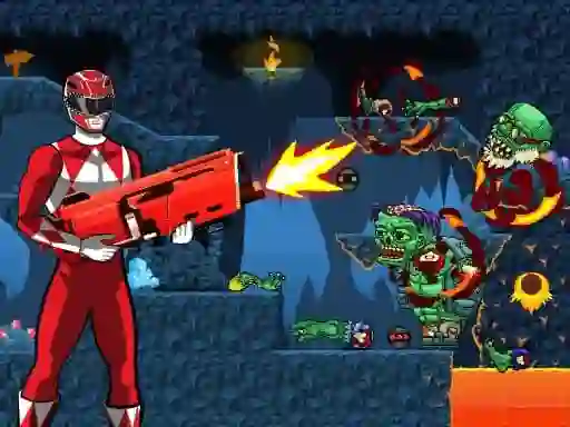 Leikur Power Rangers shoot Zombie á netinu