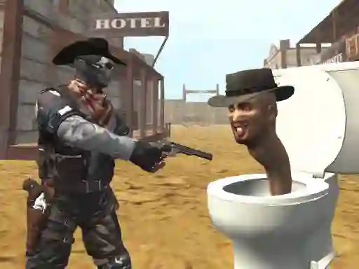 Leikur Cowboy vs Skibidi Toilets á netinu