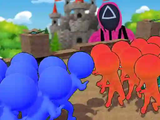 Leikur Squid Game Crowd Pusher á netinu