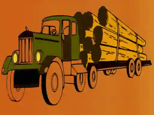 Leikur Logging Trucks Coloring á netinu