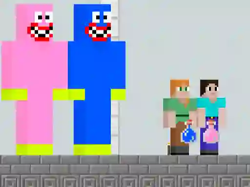 Leikur Huggy Kissy vs Steve Alex á netinu