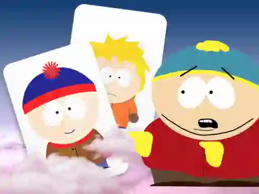 Leikur South Park memory card match á netinu