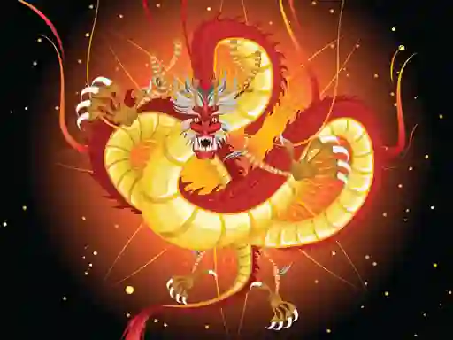 Leikur Chinese Dragons Coloring á netinu
