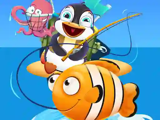 Leikur Baby Penguin Fishing á netinu
