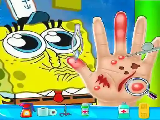 Leikur Spongebob Hand Doctor á netinu