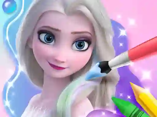 Leikur Coloring Book For Elsa á netinu