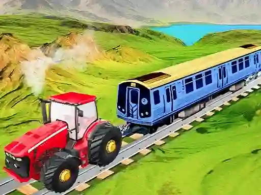 Leikur Chain Tractor Train Towing Game 3D á netinu