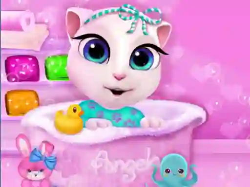 Leikur Baby Angela Bathing Time á netinu