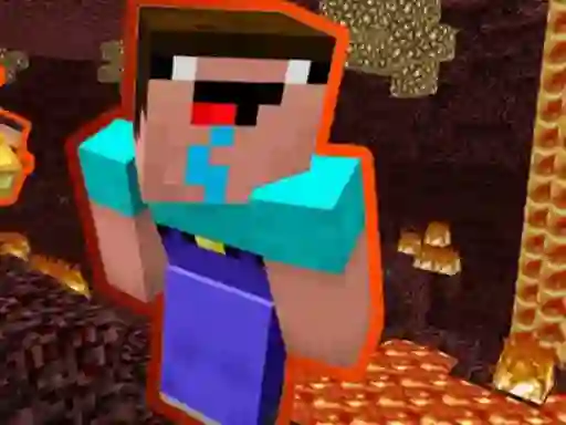 Leikur Noob Parkour: Nether á netinu