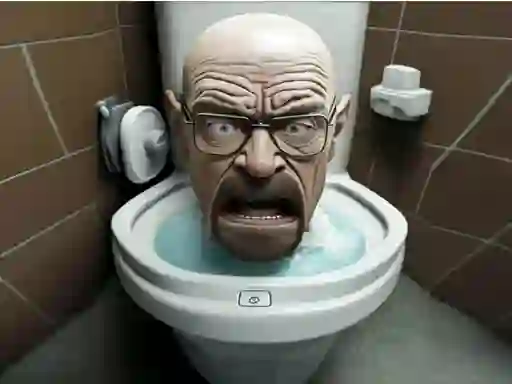 Leikur Funny Skibidi Toilet Face á netinu