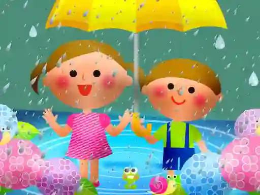 Leikur Kids Rainy Day Puzzle á netinu