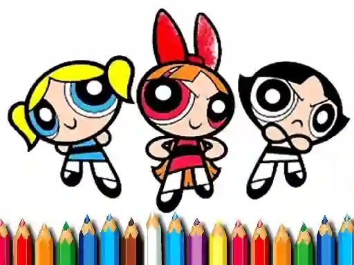 Leikur PowerPuff Girls Coloring Book á netinu