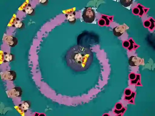 Leikur Squid Game Bubble Shooter á netinu