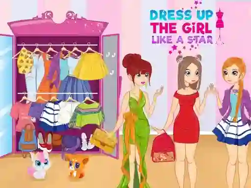 Leikur Dress Up The Girl Like A Star á netinu