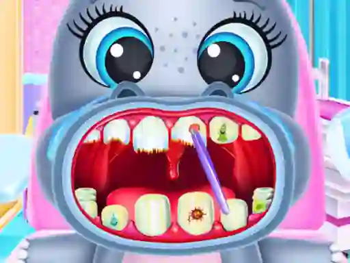 Leikur Baby Hippo Dental Care á netinu