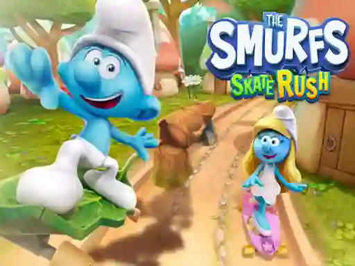 Leikur The Smufrs Skate Rush á netinu