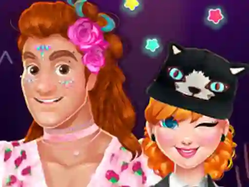 Leikur Couples Outfit Change Challenge á netinu