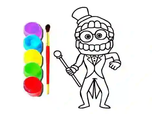 Leikur Digital Circus Click and Paint á netinu