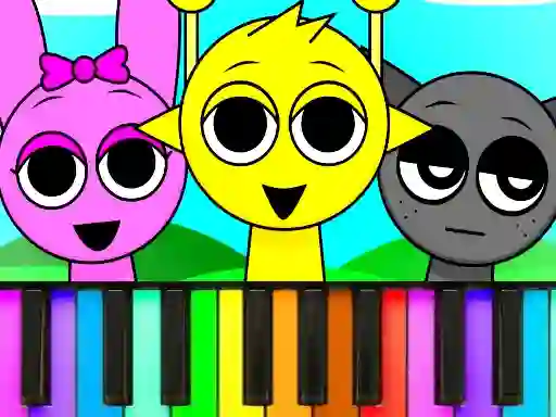Leikur Sprunki Piano Explorer á netinu