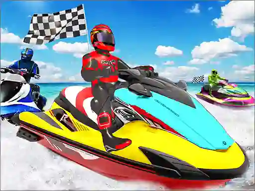Leikur Water Boat Racing á netinu