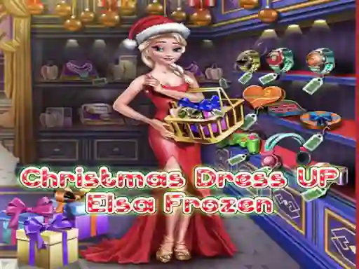 Leikur Elsa Frozen Christmas Dress up á netinu