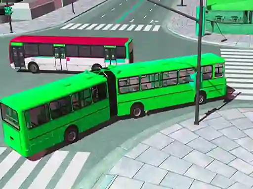 Leikur Bus Driving 3d simulator - 2 á netinu
