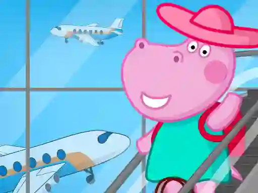 Leikur Hippo Family Airport Adventure á netinu