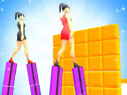 Leikur Heels Run Race - Stack Rider á netinu