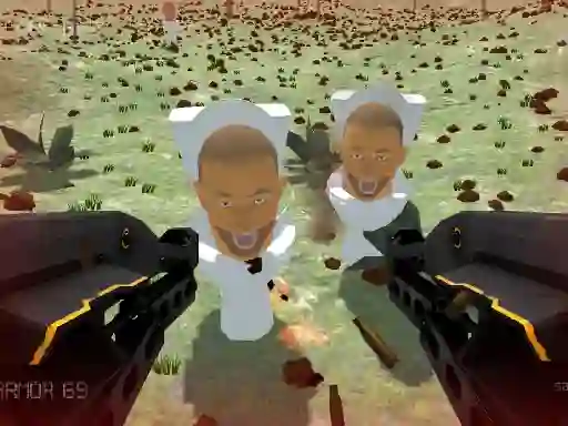 Leikur Shooting Survival Skibidi Toilet á netinu